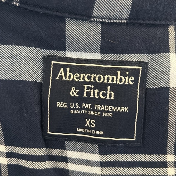 Abercrombie & Fitch Plaid Classic Preppy Button Down Mini Dress Size XS - Picture 7 of 8